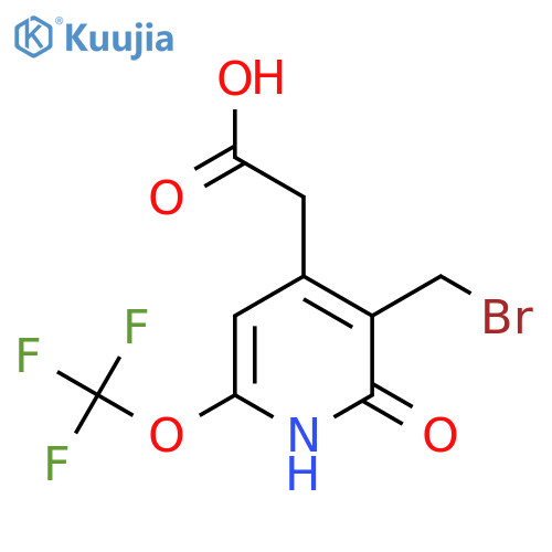 3-(Bromomethyl)-2-hydroxy-6-(trifluoromethoxy)pyridine-4-acetic acid structure