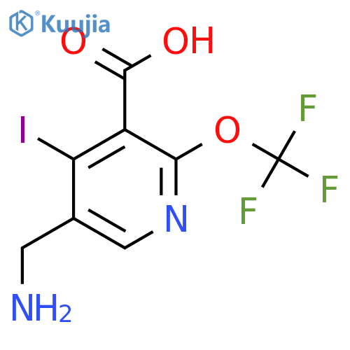 5-(Aminomethyl)-4-iodo-2-(trifluoromethoxy)pyridine-3-carboxylic acid structure