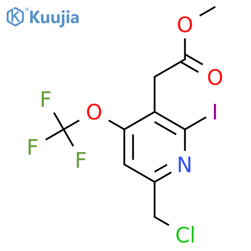 Methyl 6-(chloromethyl)-2-iodo-4-(trifluoromethoxy)pyridine-3-acetate structure