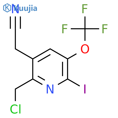 2-(Chloromethyl)-6-iodo-5-(trifluoromethoxy)pyridine-3-acetonitrile structure