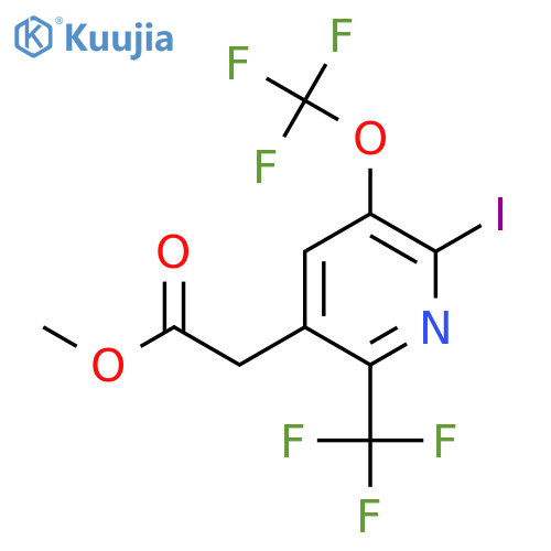 Methyl 2-iodo-3-(trifluoromethoxy)-6-(trifluoromethyl)pyridine-5-acetate structure