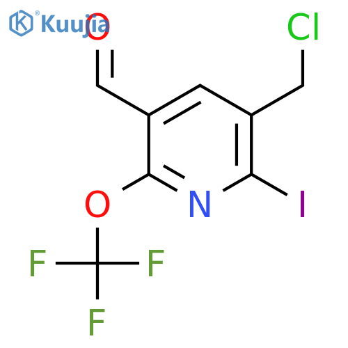 3-(Chloromethyl)-2-iodo-6-(trifluoromethoxy)pyridine-5-carboxaldehyde structure