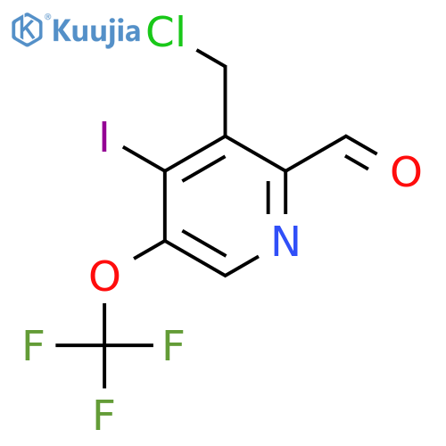 3-(Chloromethyl)-4-iodo-5-(trifluoromethoxy)pyridine-2-carboxaldehyde structure
