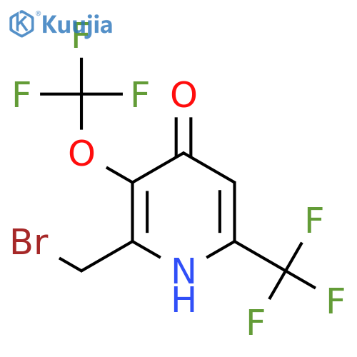 2-(Bromomethyl)-4-hydroxy-3-(trifluoromethoxy)-6-(trifluoromethyl)pyridine structure