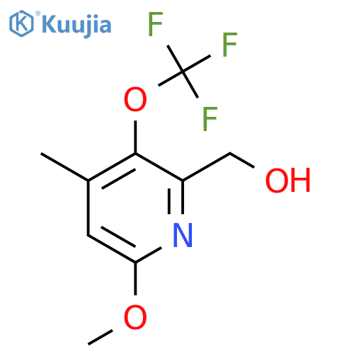 6-Methoxy-4-methyl-3-(trifluoromethoxy)pyridine-2-methanol structure