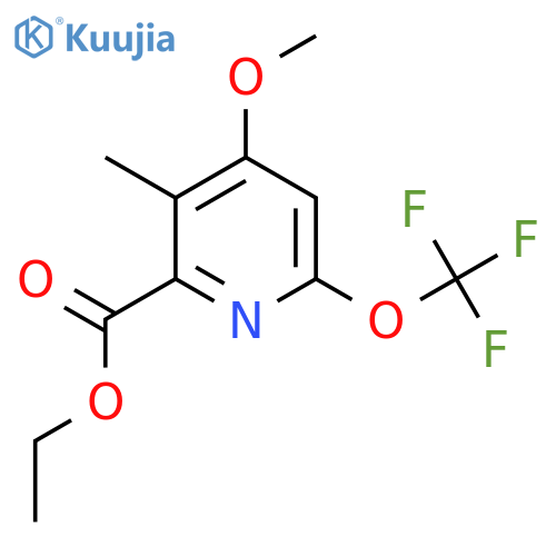 Ethyl 4-methoxy-3-methyl-6-(trifluoromethoxy)pyridine-2-carboxylate structure