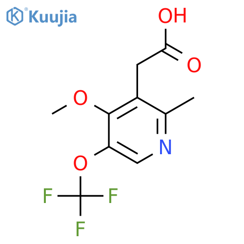 4-Methoxy-2-methyl-5-(trifluoromethoxy)pyridine-3-acetic acid structure
