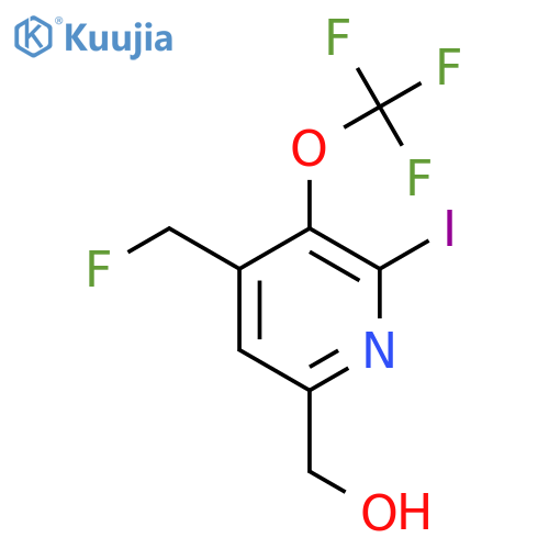 4-(Fluoromethyl)-2-iodo-3-(trifluoromethoxy)pyridine-6-methanol structure