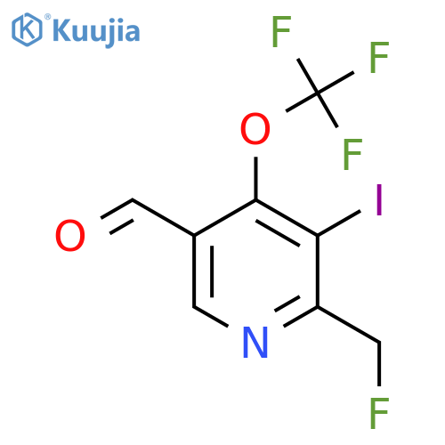 2-(Fluoromethyl)-3-iodo-4-(trifluoromethoxy)pyridine-5-carboxaldehyde structure