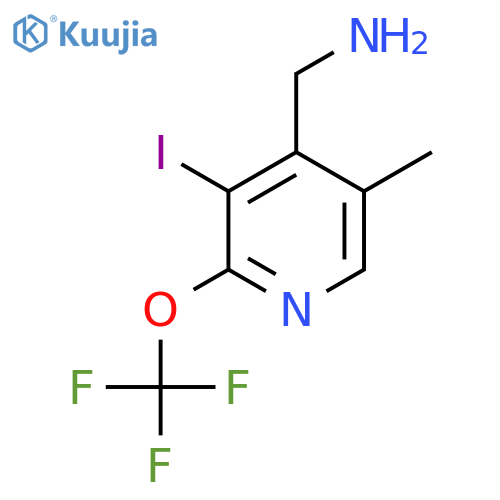 4-(Aminomethyl)-3-iodo-5-methyl-2-(trifluoromethoxy)pyridine structure