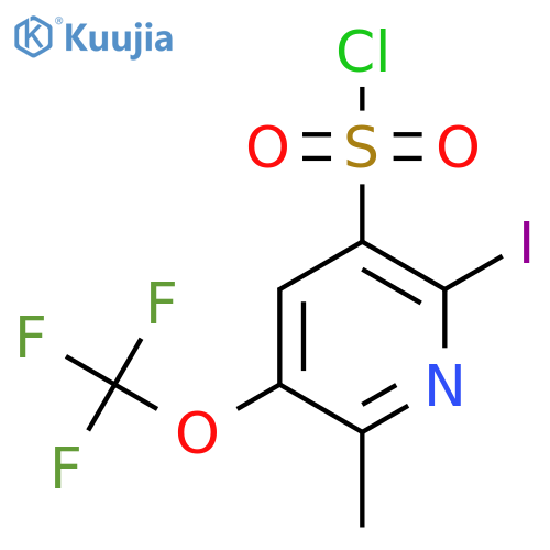 2-Iodo-6-methyl-5-(trifluoromethoxy)pyridine-3-sulfonyl chloride structure