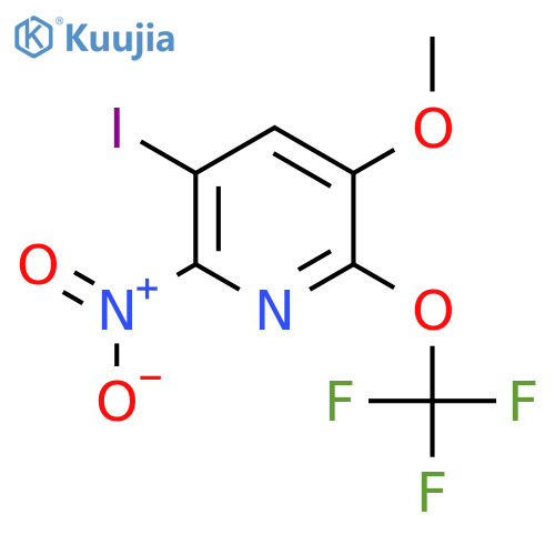 3-Iodo-5-methoxy-2-nitro-6-(trifluoromethoxy)pyridine structure