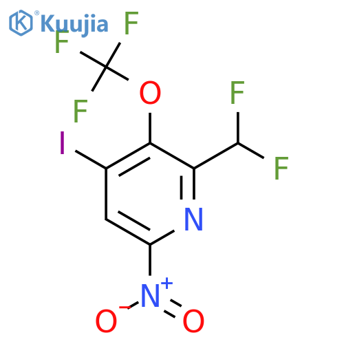 2-(Difluoromethyl)-4-iodo-6-nitro-3-(trifluoromethoxy)pyridine structure