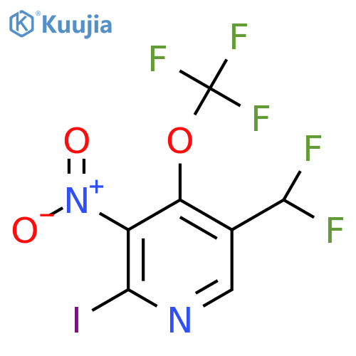 5-(Difluoromethyl)-2-iodo-3-nitro-4-(trifluoromethoxy)pyridine structure