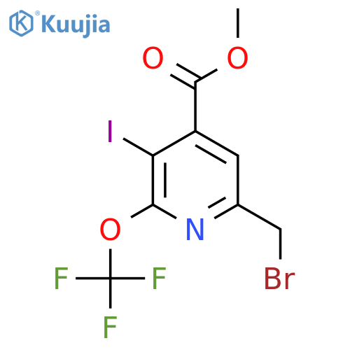 Methyl 6-(bromomethyl)-3-iodo-2-(trifluoromethoxy)pyridine-4-carboxylate structure