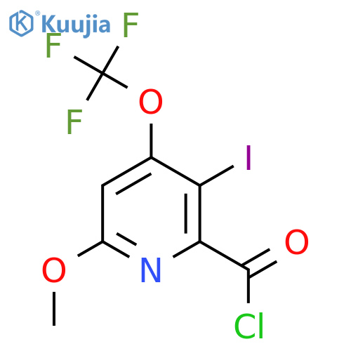 3-Iodo-6-methoxy-4-(trifluoromethoxy)pyridine-2-carbonyl chloride structure