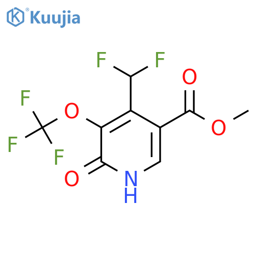 Methyl 4-(difluoromethyl)-2-hydroxy-3-(trifluoromethoxy)pyridine-5-carboxylate structure
