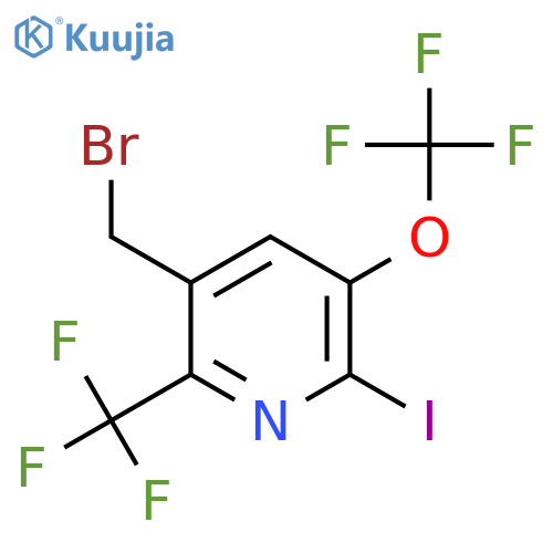 5-(Bromomethyl)-2-iodo-3-(trifluoromethoxy)-6-(trifluoromethyl)pyridine structure