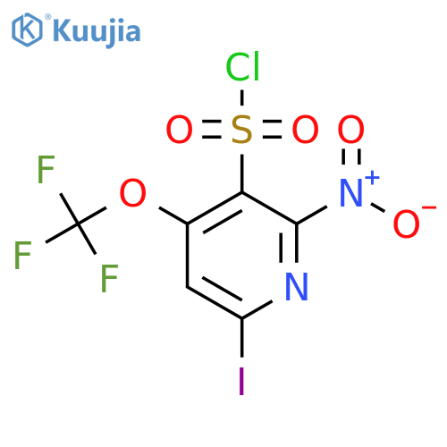 6-Iodo-2-nitro-4-(trifluoromethoxy)pyridine-3-sulfonyl chloride structure