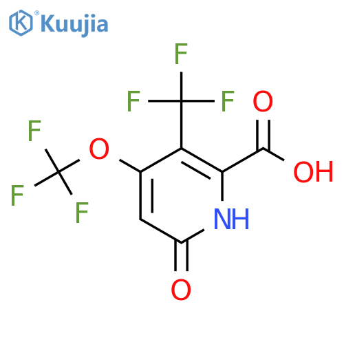 6-Hydroxy-4-(trifluoromethoxy)-3-(trifluoromethyl)pyridine-2-carboxylic acid structure