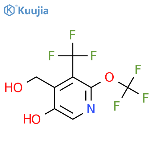 5-Hydroxy-2-(trifluoromethoxy)-3-(trifluoromethyl)pyridine-4-methanol structure