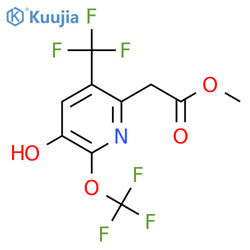 Methyl 3-hydroxy-2-(trifluoromethoxy)-5-(trifluoromethyl)pyridine-6-acetate structure