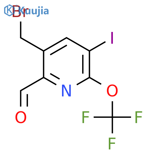3-(Bromomethyl)-5-iodo-6-(trifluoromethoxy)pyridine-2-carboxaldehyde structure