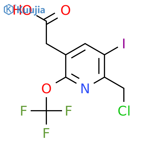 2-(Chloromethyl)-3-iodo-6-(trifluoromethoxy)pyridine-5-acetic acid structure