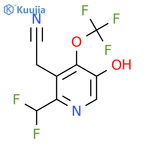 2-(Difluoromethyl)-5-hydroxy-4-(trifluoromethoxy)pyridine-3-acetonitrile structure