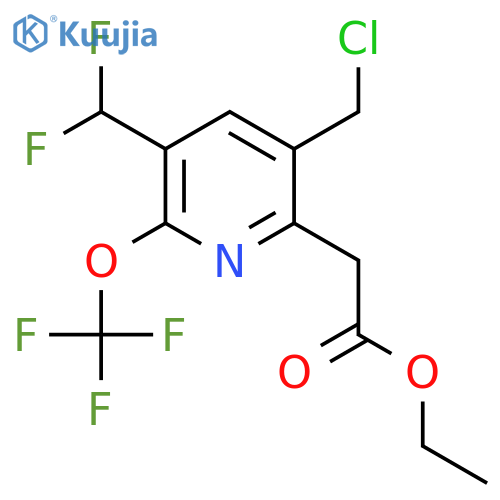 Ethyl 3-(chloromethyl)-5-(difluoromethyl)-6-(trifluoromethoxy)pyridine-2-acetate structure