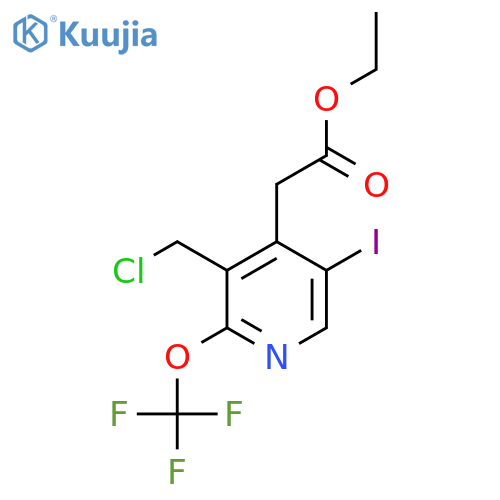 Ethyl 3-(chloromethyl)-5-iodo-2-(trifluoromethoxy)pyridine-4-acetate structure