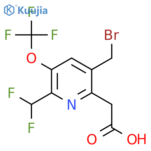 5-(Bromomethyl)-2-(difluoromethyl)-3-(trifluoromethoxy)pyridine-6-acetic acid structure