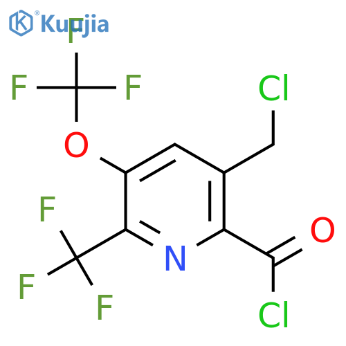 3-(Chloromethyl)-5-(trifluoromethoxy)-6-(trifluoromethyl)pyridine-2-carbonyl chloride structure