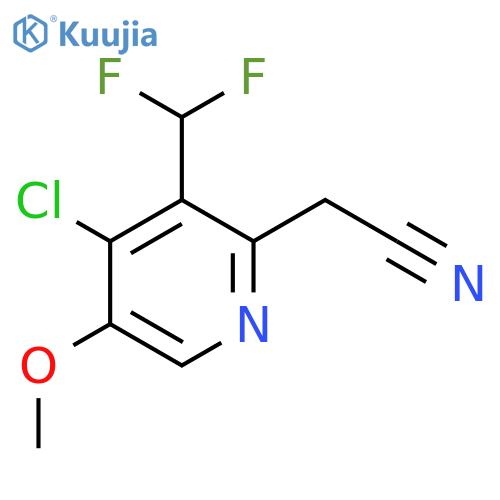 4-Chloro-3-(difluoromethyl)-5-methoxypyridine-2-acetonitrile structure