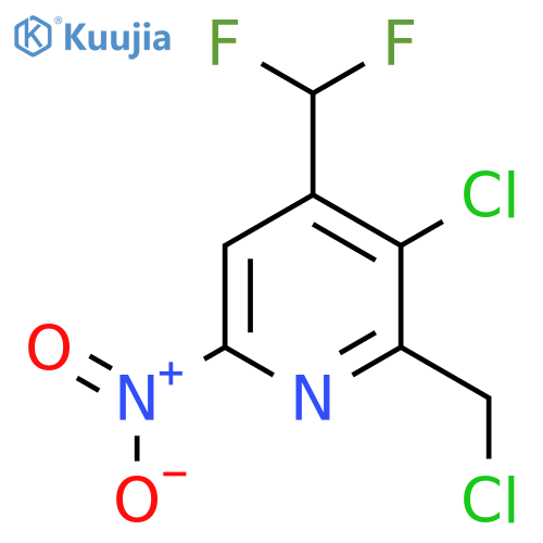 3-Chloro-2-(chloromethyl)-4-(difluoromethyl)-6-nitropyridine structure