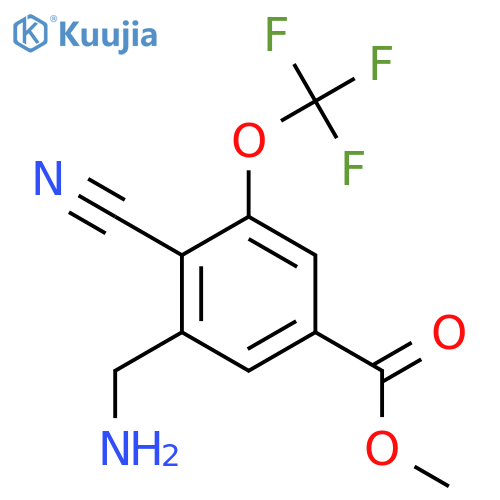Methyl 3-aminomethyl-4-cyano-5-(trifluoromethoxy)benzoate structure