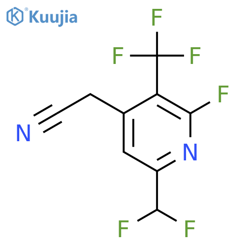 6-(Difluoromethyl)-2-fluoro-3-(trifluoromethyl)pyridine-4-acetonitrile structure