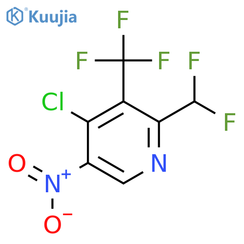 4-Chloro-2-(difluoromethyl)-5-nitro-3-(trifluoromethyl)pyridine structure