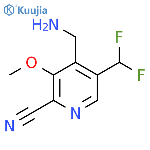 4-(Aminomethyl)-2-cyano-5-(difluoromethyl)-3-methoxypyridine structure