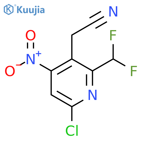 6-Chloro-2-(difluoromethyl)-4-nitropyridine-3-acetonitrile structure