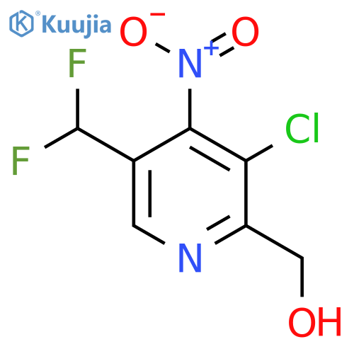 3-Chloro-5-(difluoromethyl)-4-nitropyridine-2-methanol structure