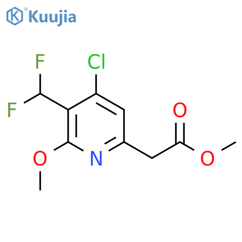 Methyl 4-chloro-3-(difluoromethyl)-2-methoxypyridine-6-acetate structure