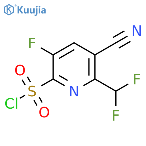 3-Cyano-2-(difluoromethyl)-5-fluoropyridine-6-sulfonyl chloride structure