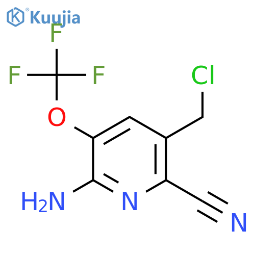 2-Amino-5-(chloromethyl)-6-cyano-3-(trifluoromethoxy)pyridine structure