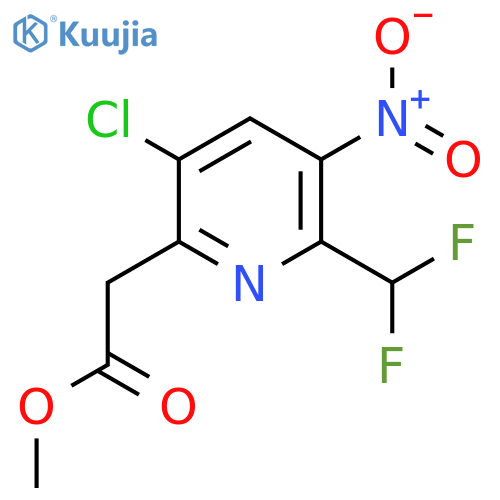 Methyl 5-chloro-2-(difluoromethyl)-3-nitropyridine-6-acetate structure