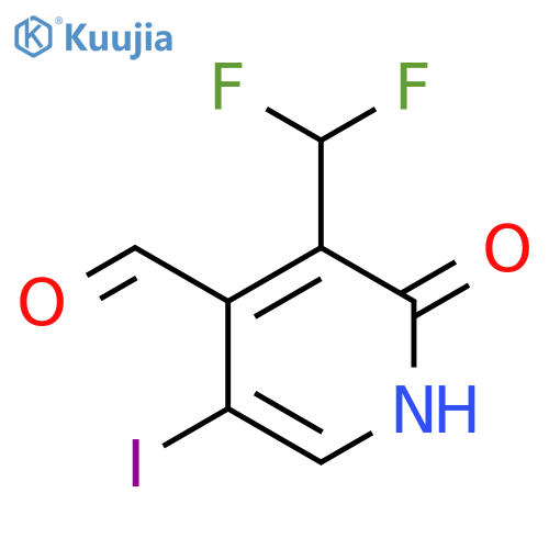 3-(Difluoromethyl)-2-hydroxy-5-iodopyridine-4-carboxaldehyde structure
