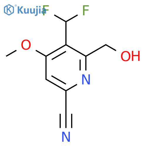 6-Cyano-3-(difluoromethyl)-4-methoxypyridine-2-methanol structure