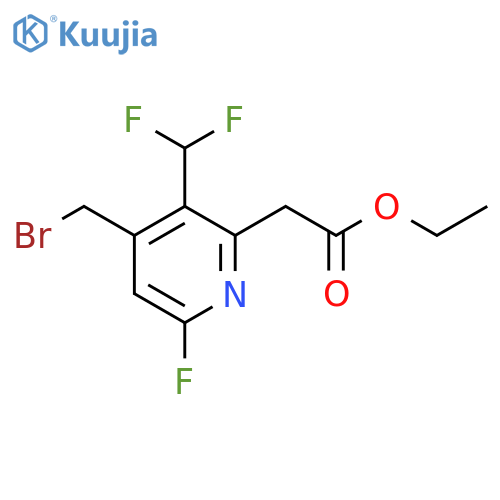Ethyl 4-(bromomethyl)-3-(difluoromethyl)-6-fluoropyridine-2-acetate structure