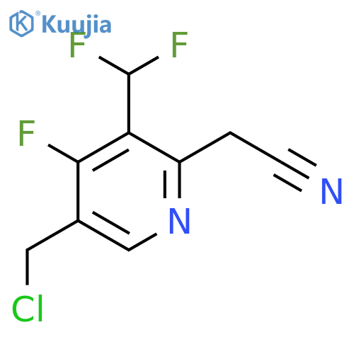 5-(Chloromethyl)-3-(difluoromethyl)-4-fluoropyridine-2-acetonitrile structure
