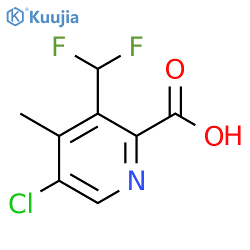 5-Chloro-3-(difluoromethyl)-4-methylpyridine-2-carboxylic acid structure